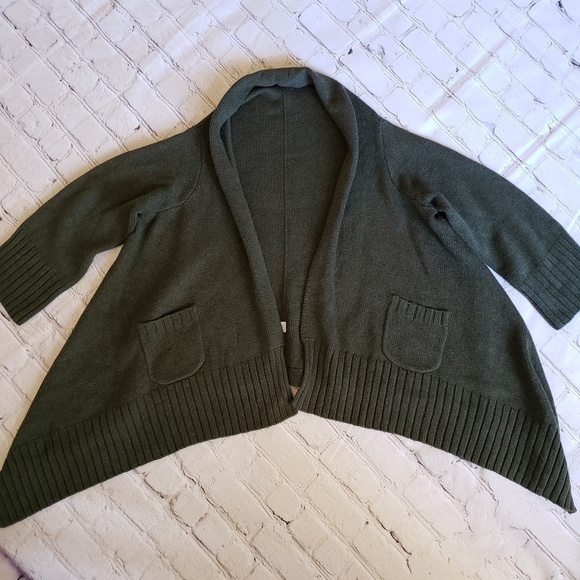 Gap Cashmere Grannycore Open Draped Front Cardigan Cottagecore Minimalist - Picture 3 of 7